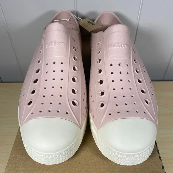 NEW IN BOX Native Jefferson Sugarlite Mens 11 Chameleon Pink Bone White Shoes - Picture 2 of 11